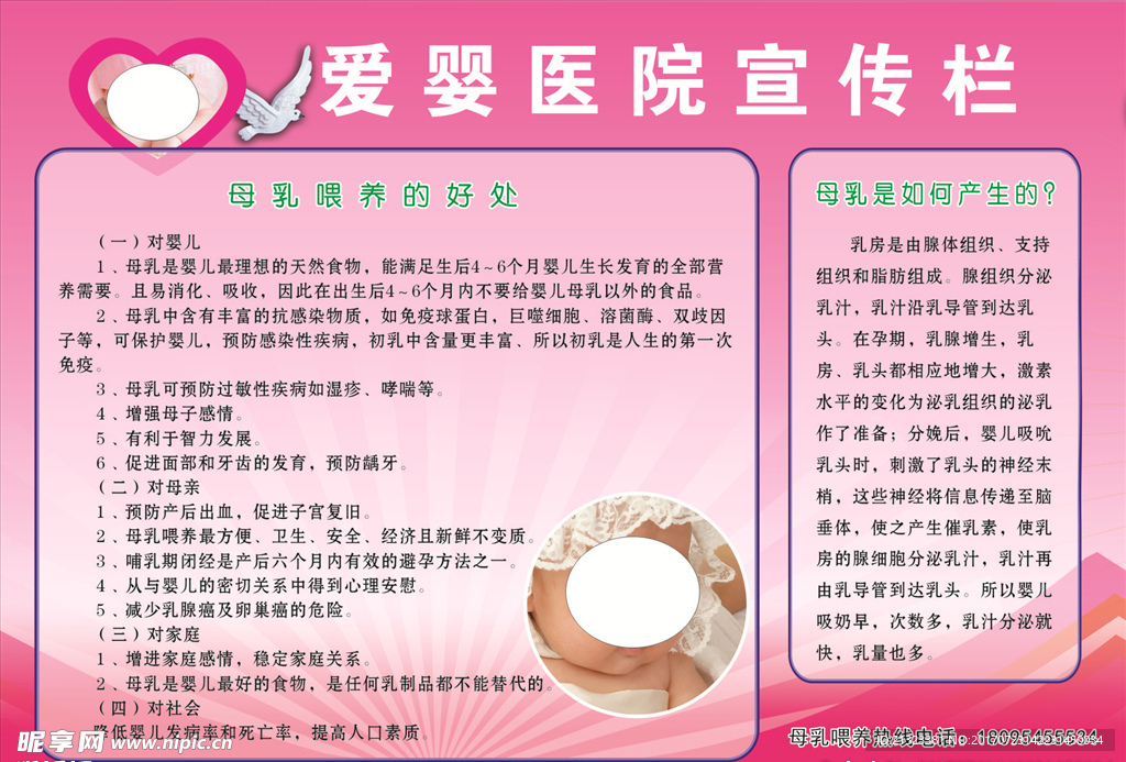 爱婴医院宣传栏