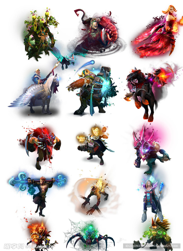 DOTA2英雄高清分层素材