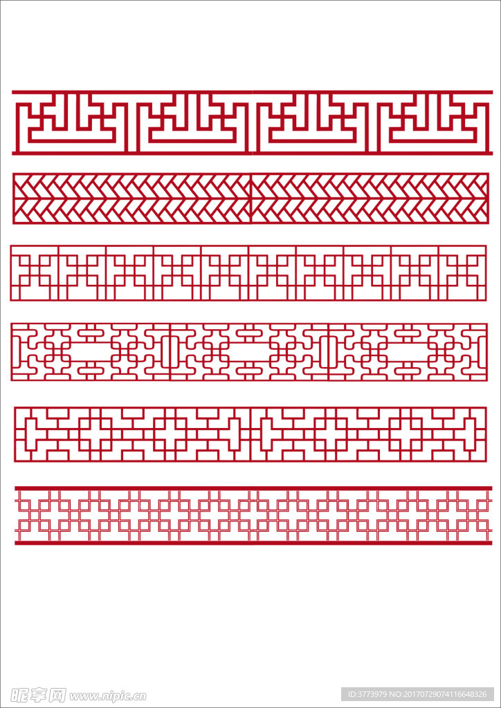 古典移门中式边框 图案 腰线