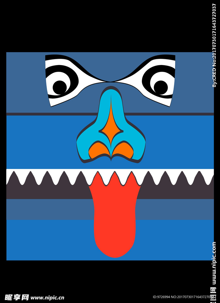 抽象人物头像矢量图下载