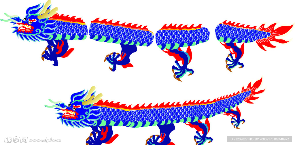 皮影 分段龙 巨龙