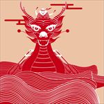 传统龙舟剪纸矢量图