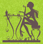 硅藻泥时尚女人