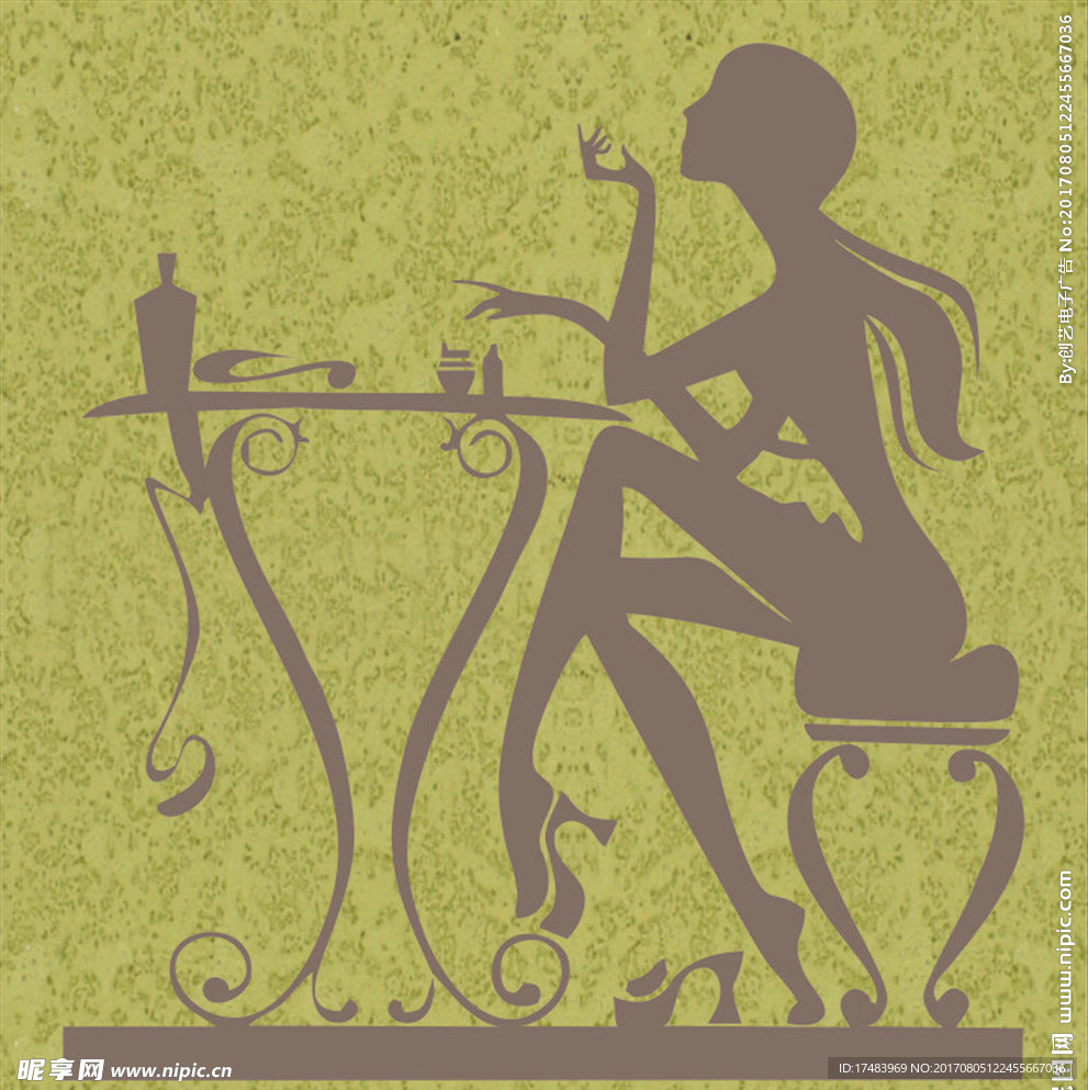 硅藻泥时尚女人