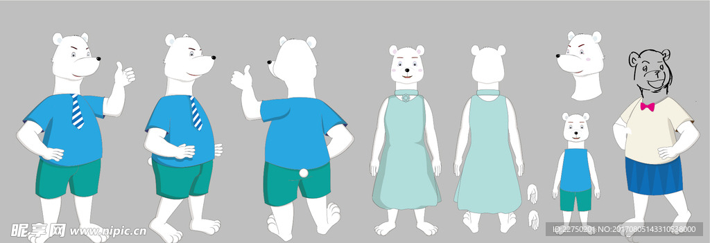 北极熊卡通造型