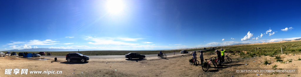 青海湖沙岛全景