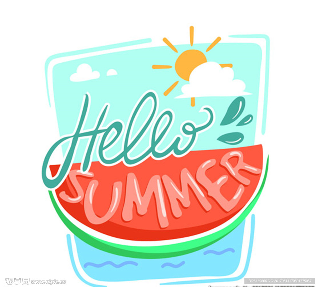 卡通夏季西瓜海报