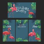 森系火烈鸟生日设计