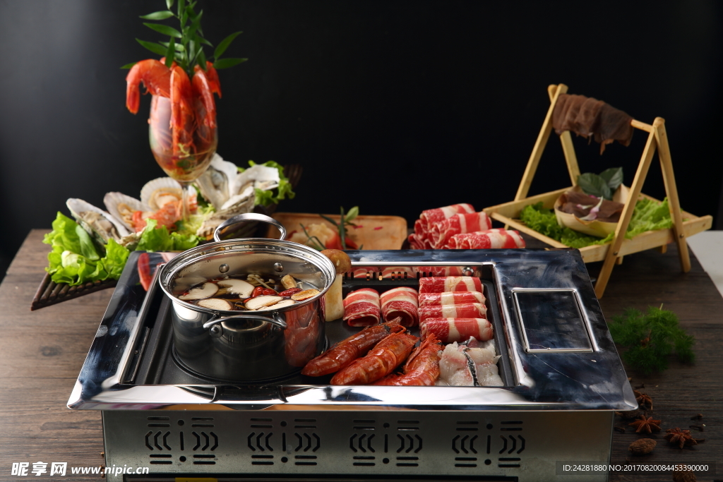 电烧烤 小火锅 美食