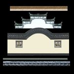 江南风韵屋檐分层超清素材