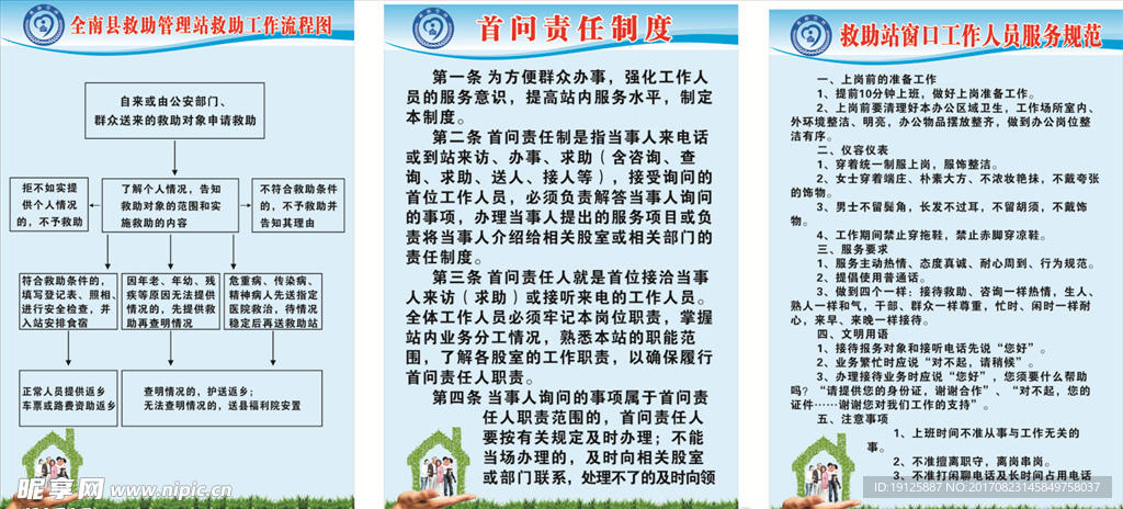 救助站制度牌