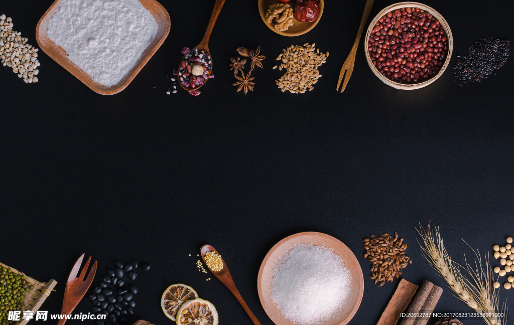 五谷杂粮美食食品配料背景