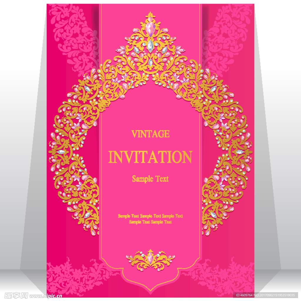 欧式邀请函矢量