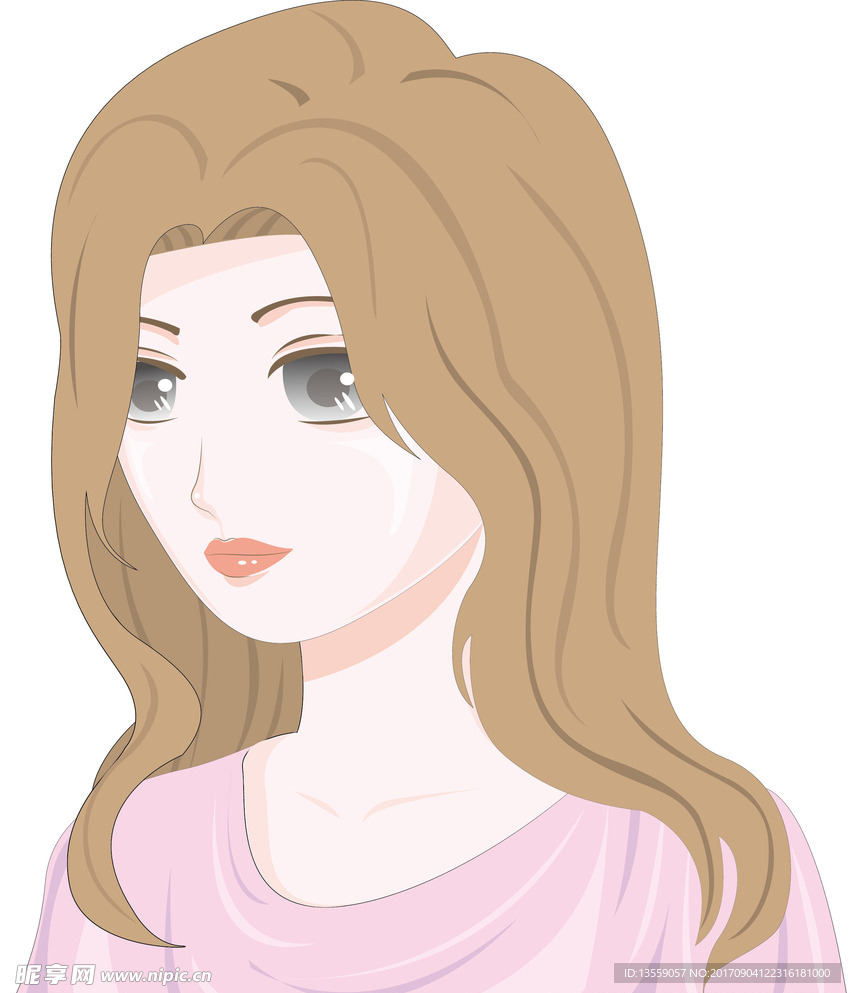 美女矢量图