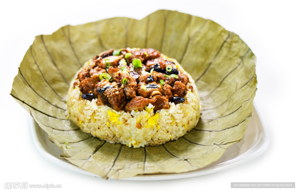 豉汁排骨荷叶饭