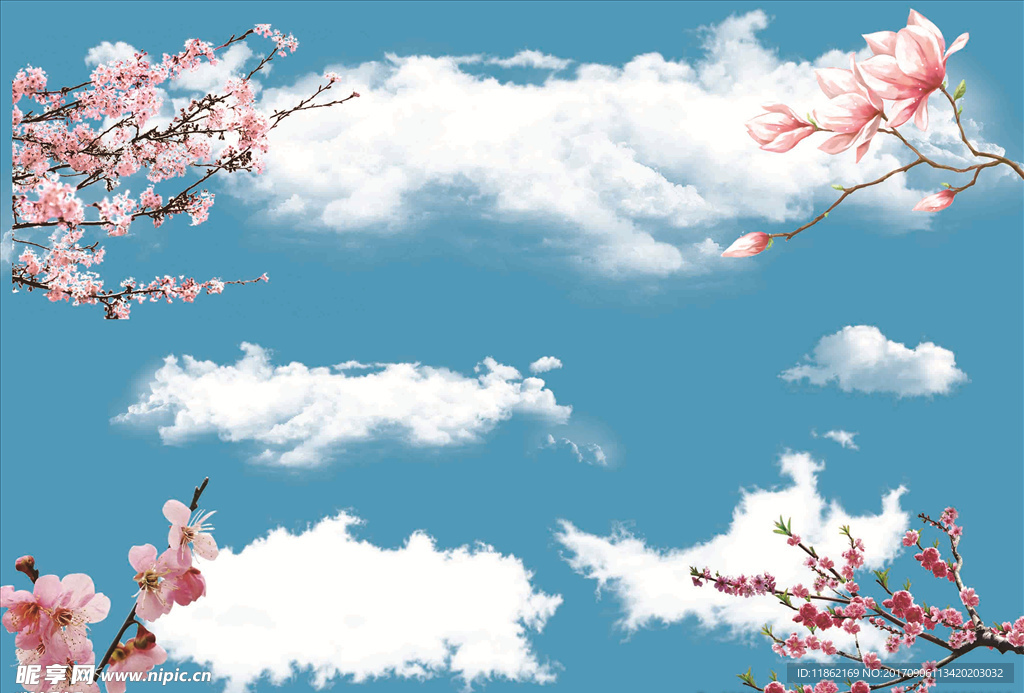 云彩花朵超清分层素材