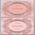 欧式矢量邀请函