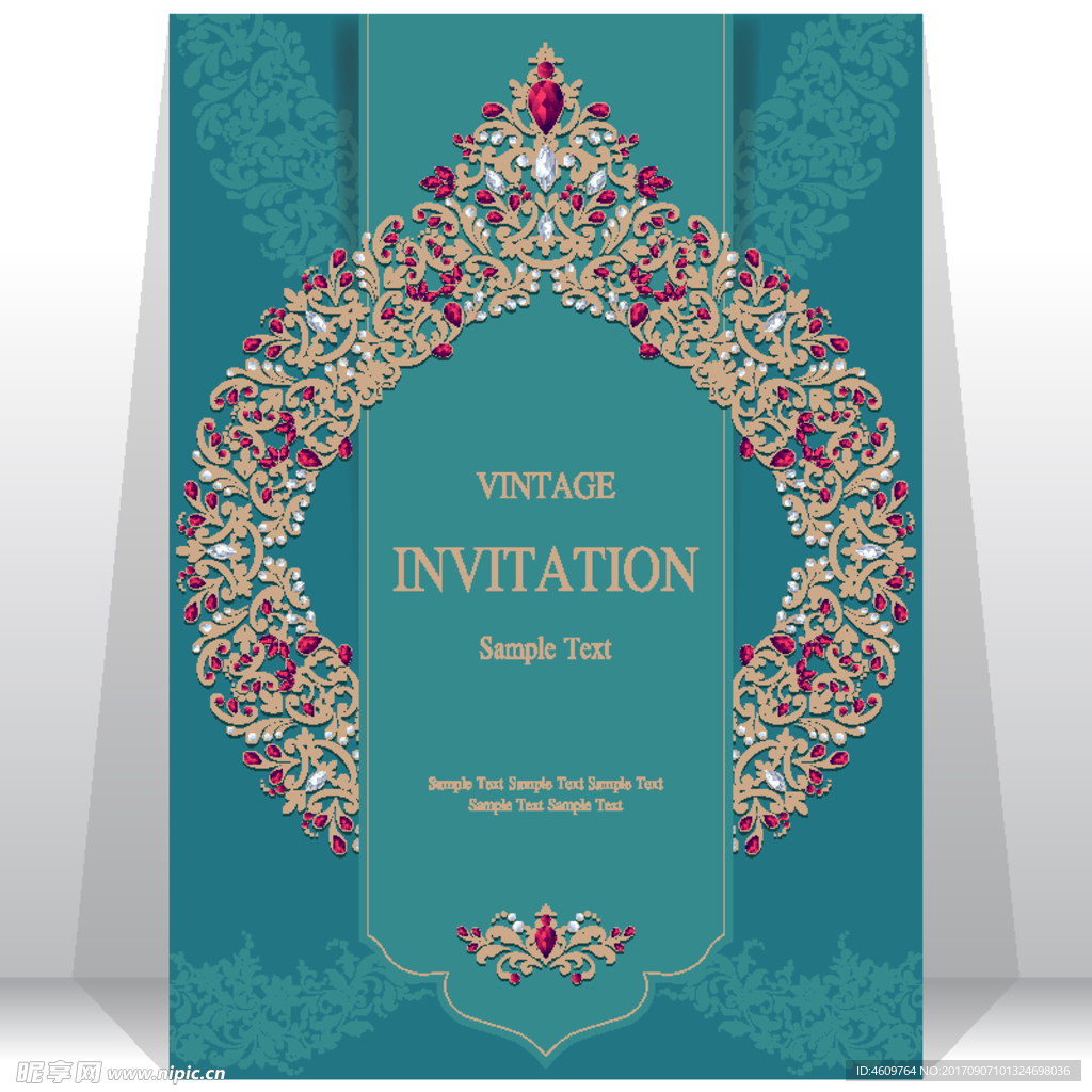 矢量欧式邀请函