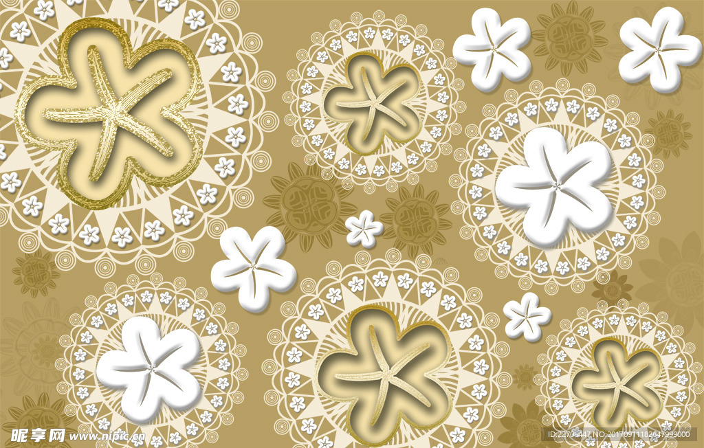 简约花朵底纹花卉背景