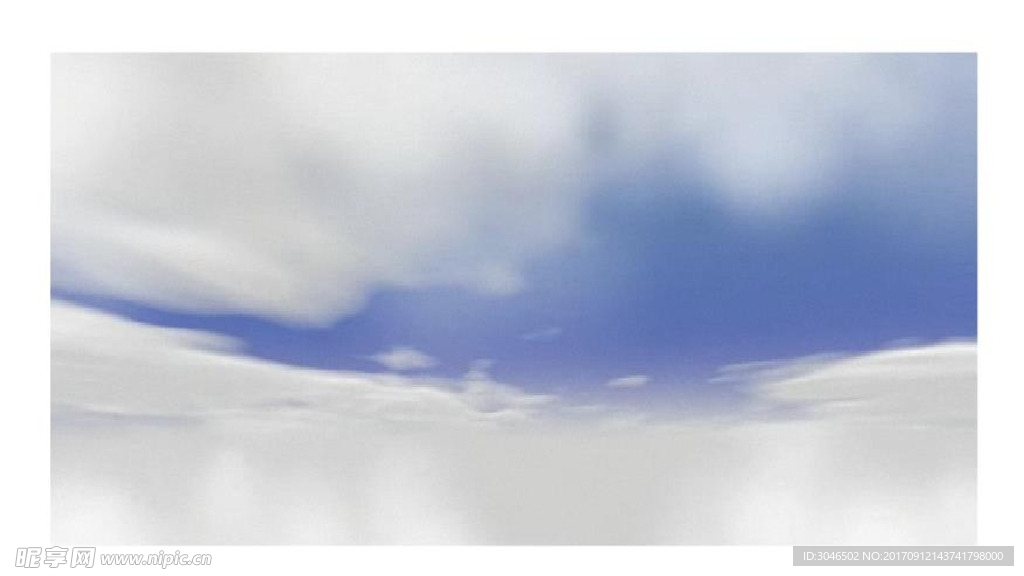 蓝天下白云飞奔翻滚动画素材