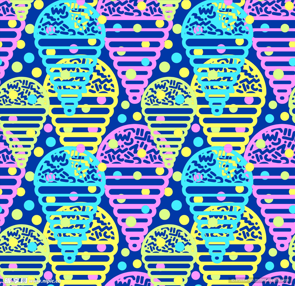 圆点四方连续底纹