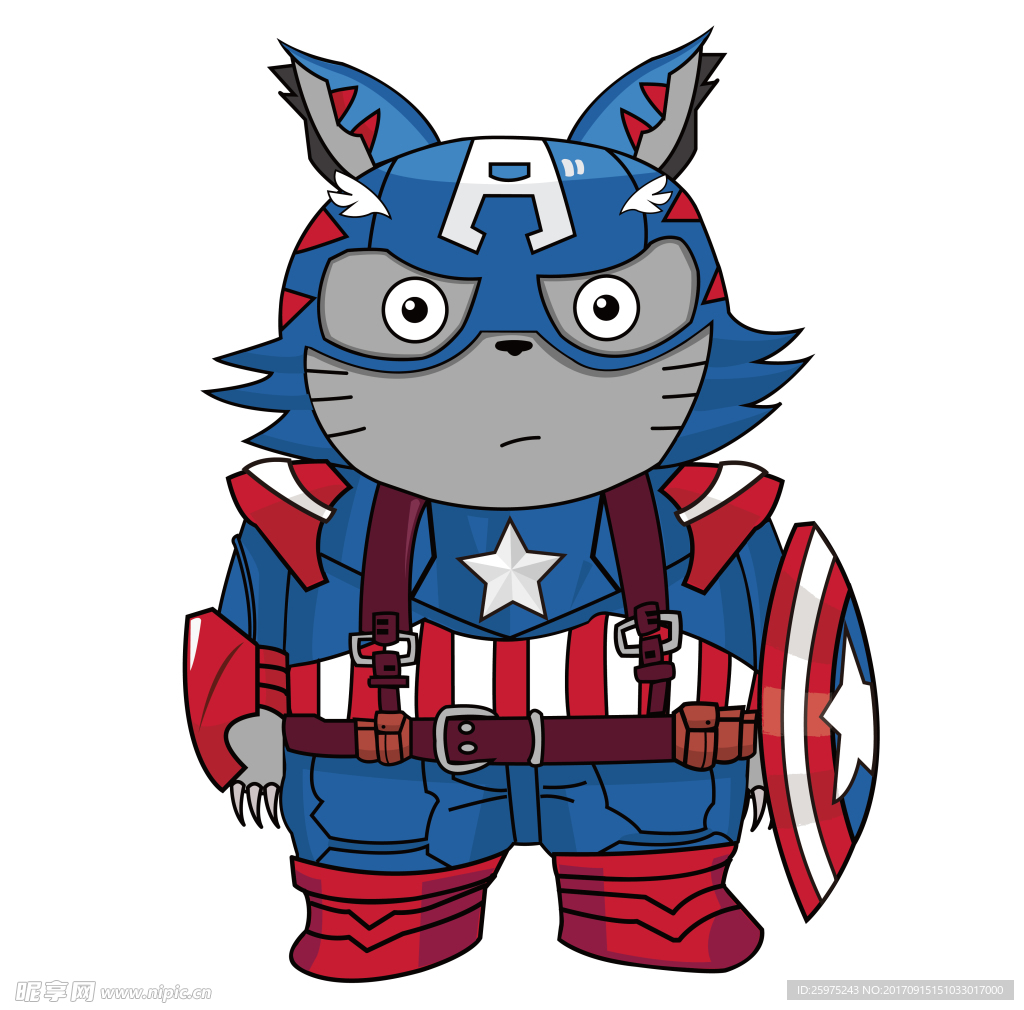 龙猫cosplay美国队长