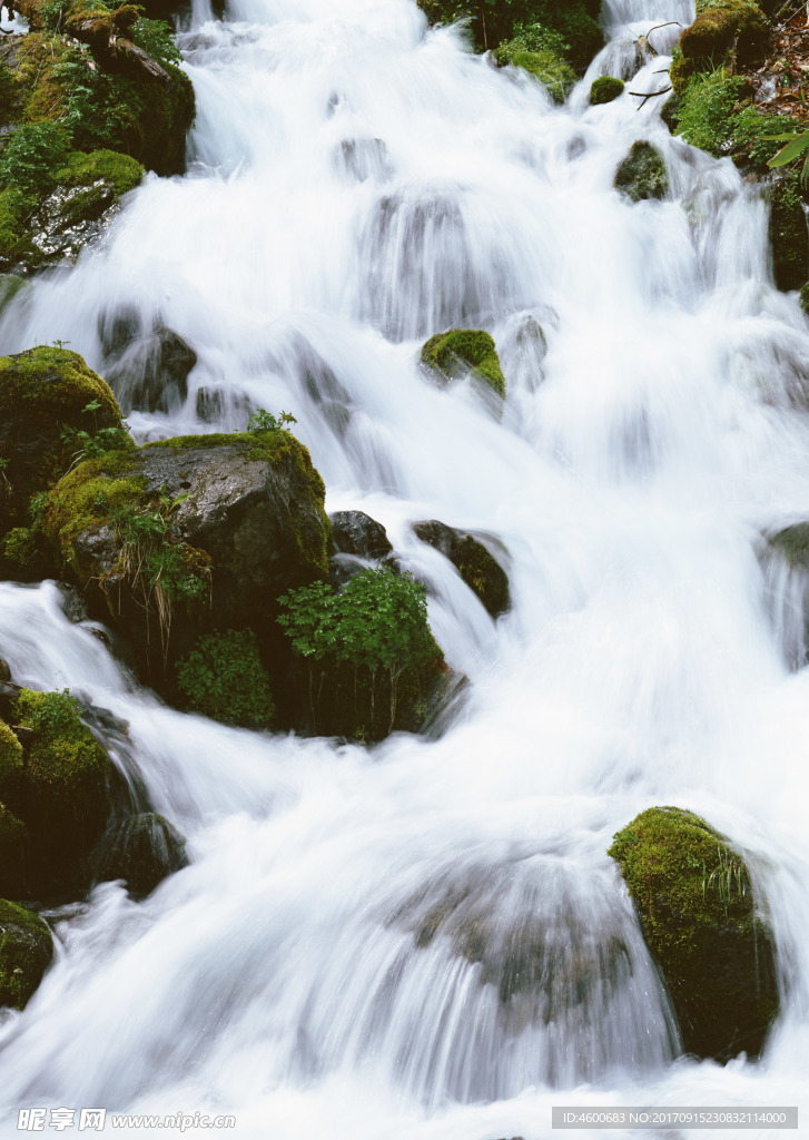 山溪瀑布图片   旅游摄影素材