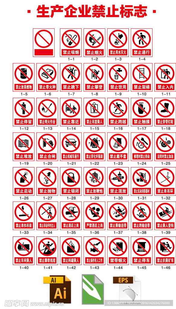 生产企业禁止标志牌