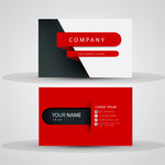 红色商务名片  简约商务名片