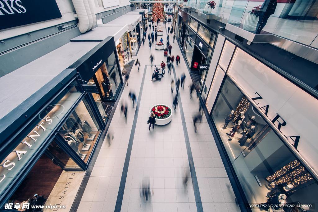 商场的人流