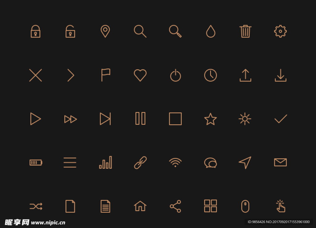 迷你简约图标PSD