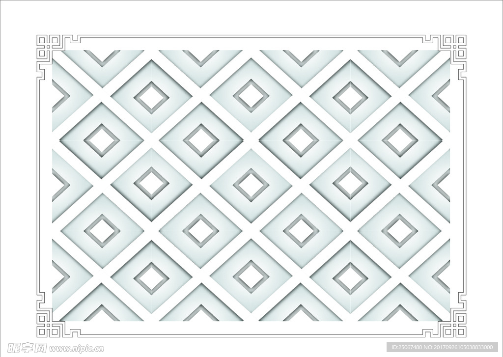 中式背景墙茶几面移门