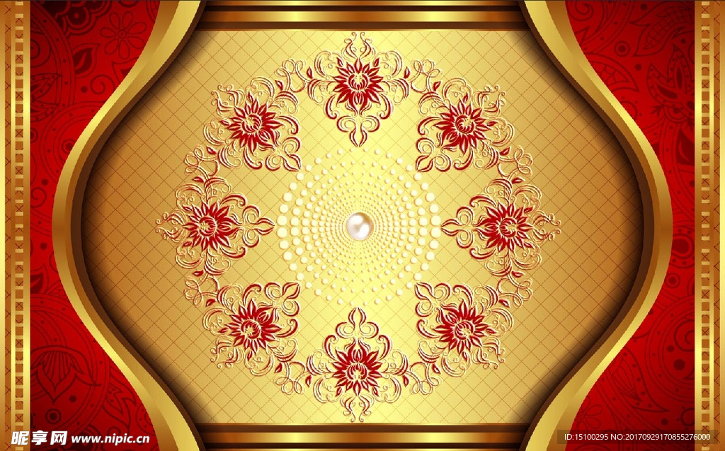 欧式浮雕3D立体背景墙