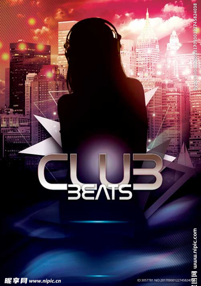 DJ女郎酒吧音乐演唱会艺术海报
