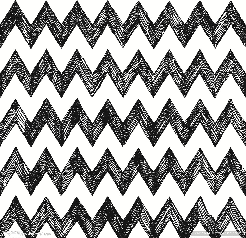 黑白花纹底纹矢量图下载