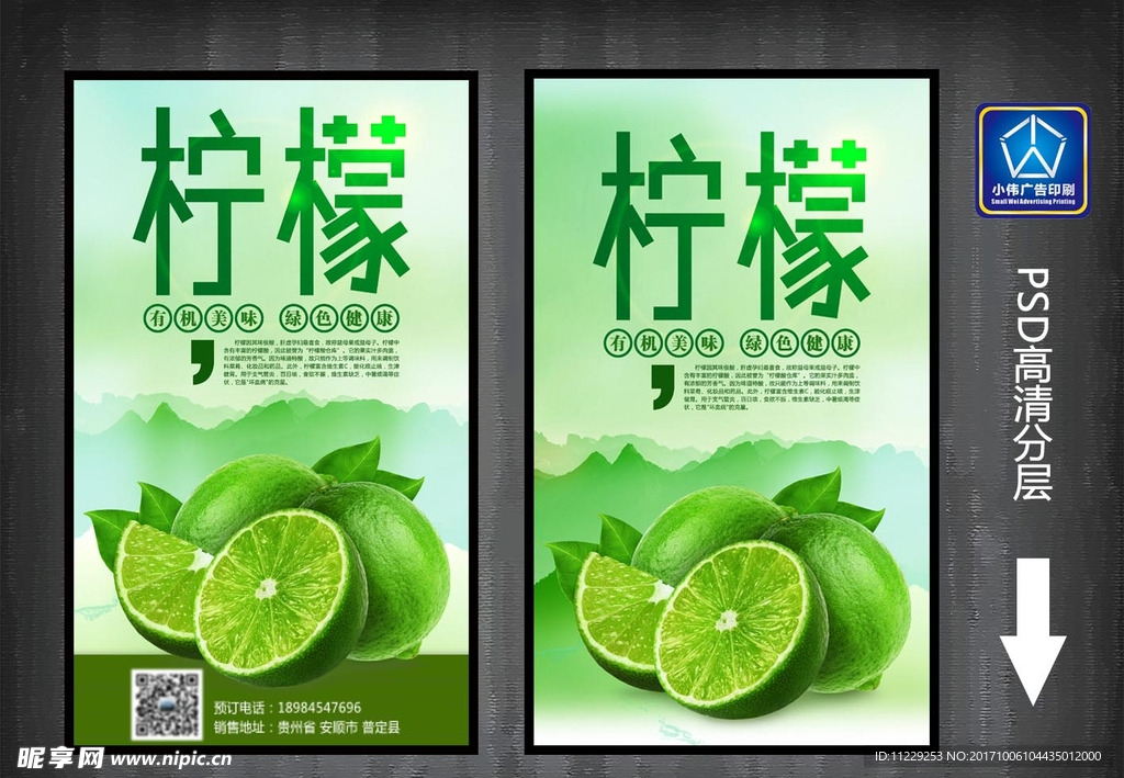 柠檬海报 水果文化展板