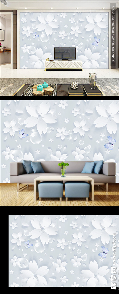 现代简约手绘油画花卉欧式背景墙