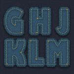 牛仔裤效果字母