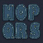 牛仔裤效果字母效果系列