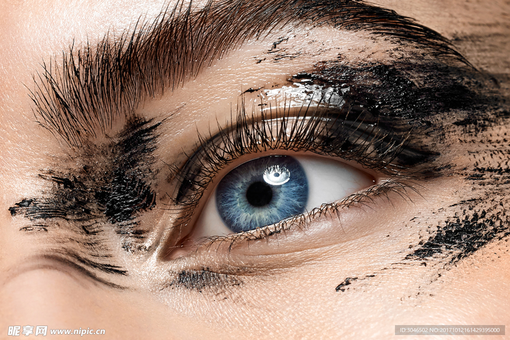 眼睛时尚化妆特写