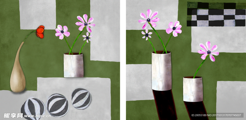 现代 装饰画 油画