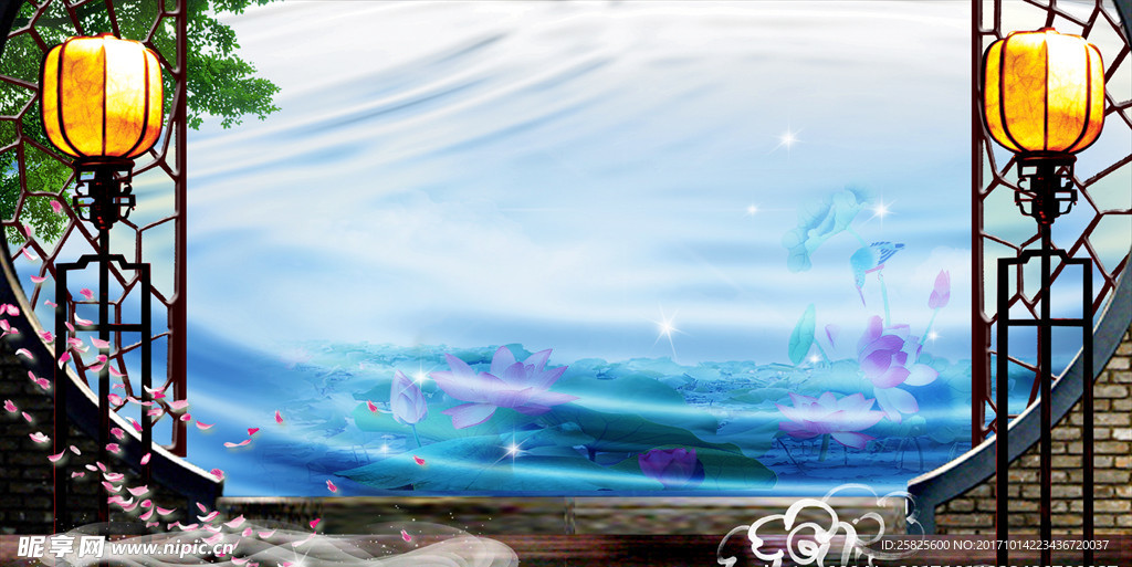 大气中国风建筑素材