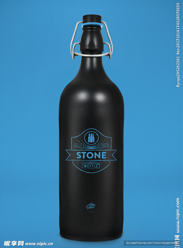 VI样机智能贴图模版酒瓶