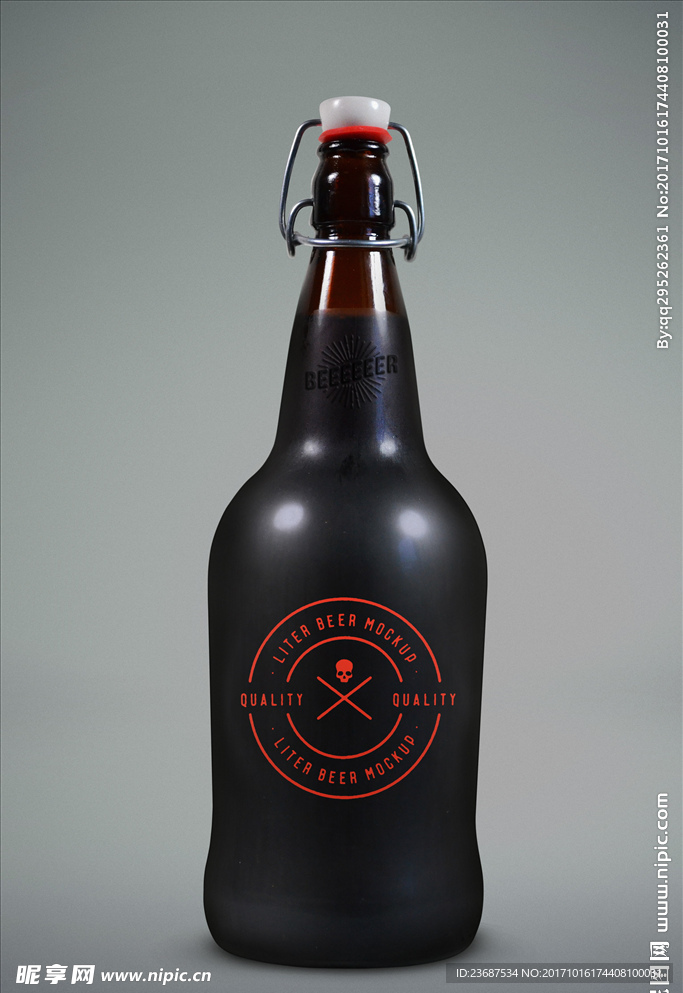 VI样机智能贴图模版酒瓶