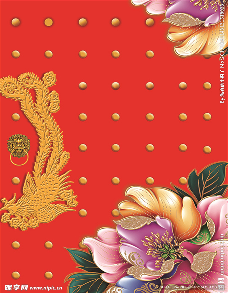 中式婚礼侧背景