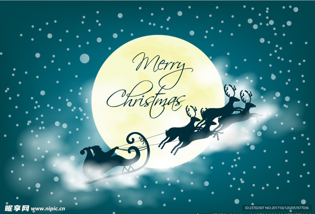 圣诞节圣诞鹿圣诞老人