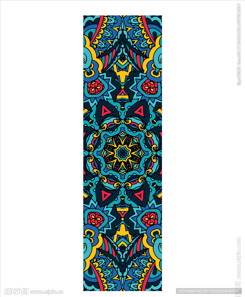 民族风花纹包装标识矢量图下载