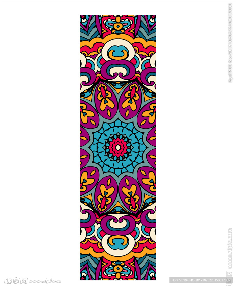 民族风花纹包装标识矢量图