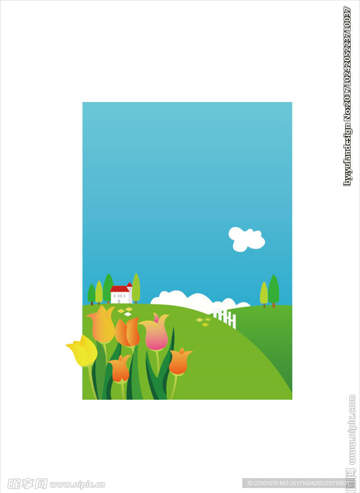 乡村美景  卡通