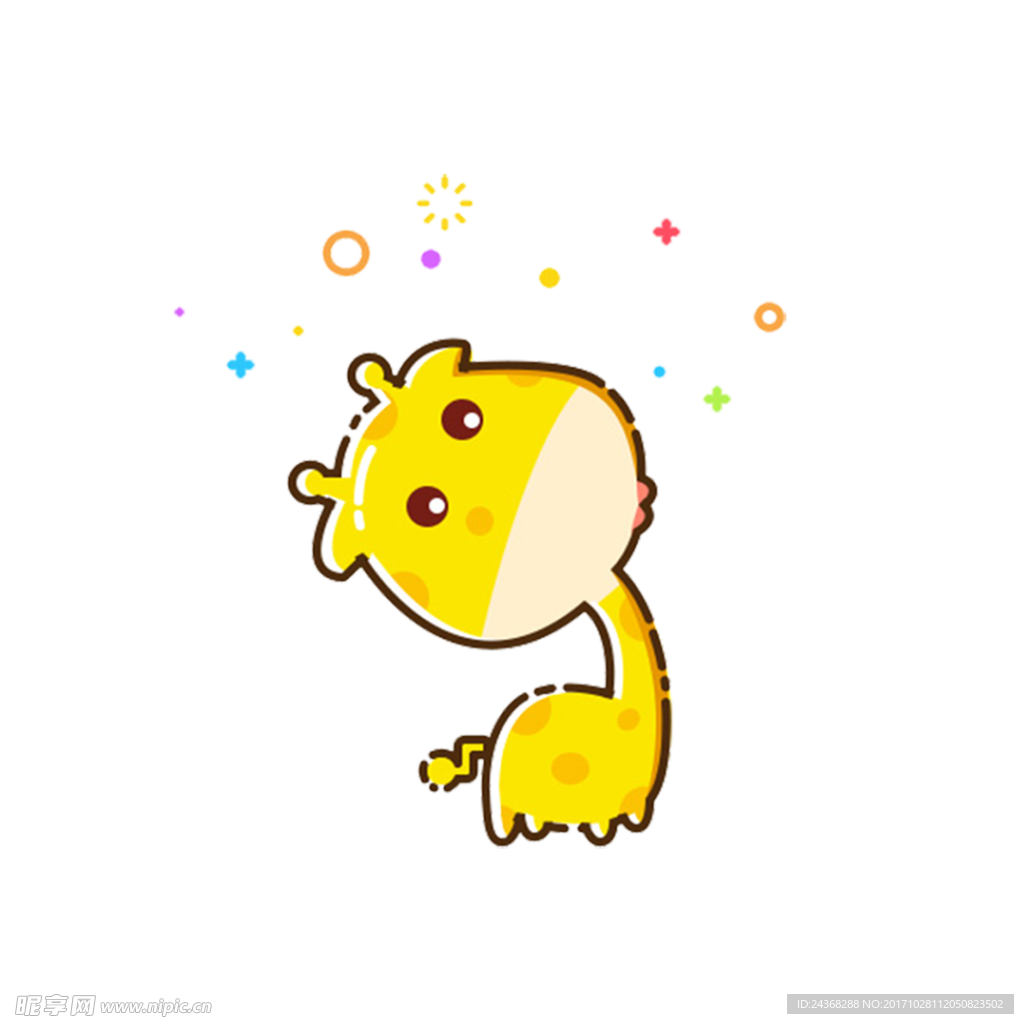 长颈鹿卡通可爱